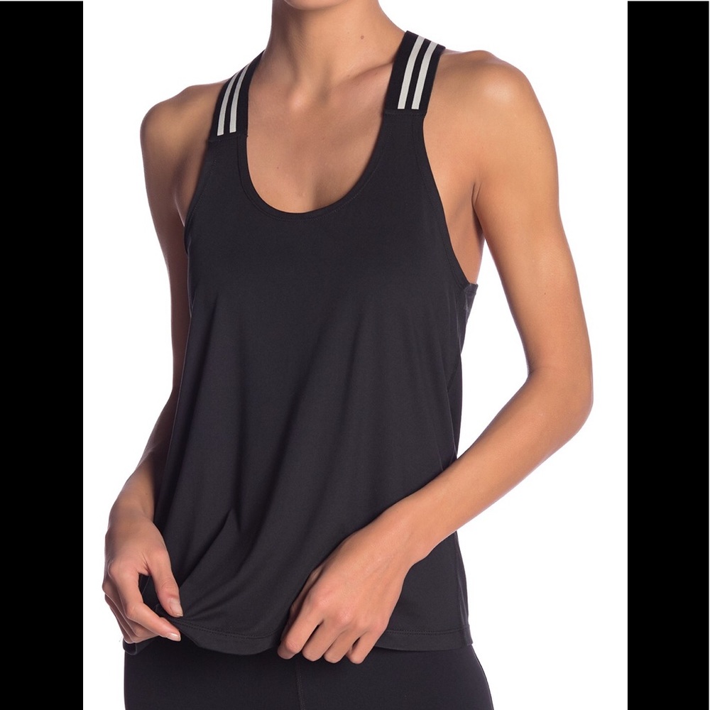 LUKKA LUX BLACK RACER BACK TANK TOP